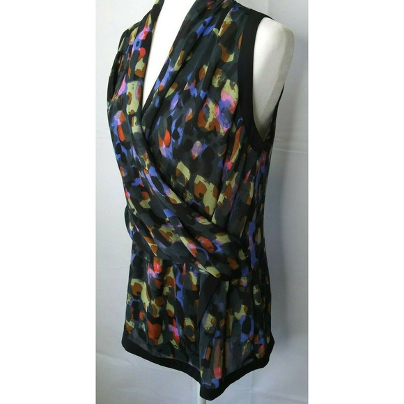 CAbi Flaunt Wrap Sleeveless Drape Front Blouse - Picture 2 of 9